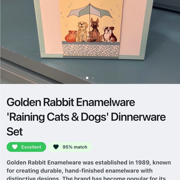 Golden Rabbit Enamelware Set - Picture 3 of 7